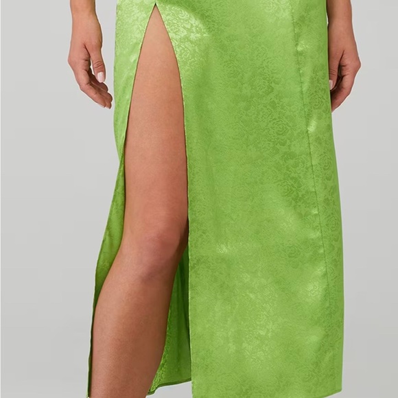 Ronny Kobo Collection Green Maxi Pencil Skirt with slit - Picture 2 of 10